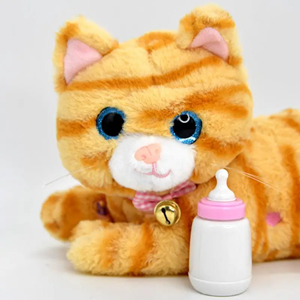 عروسک رباتیک گربه موزیکال با بچه CAT PETS 93381E